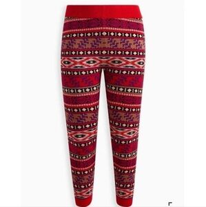 NWT Torrid Sweater Leggings Aztec FairIsle Pattern Size 1 Equal 14 16